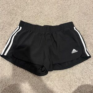 Women’s Adidas Black 3 Stripe Pacer Shorts Size Small